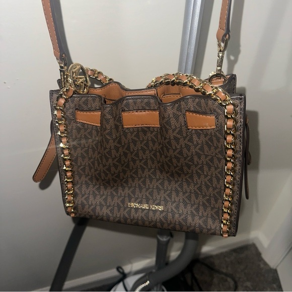 Michael Kors Brown Crossbody Bag with Gold Accents - Picture 1 of 3